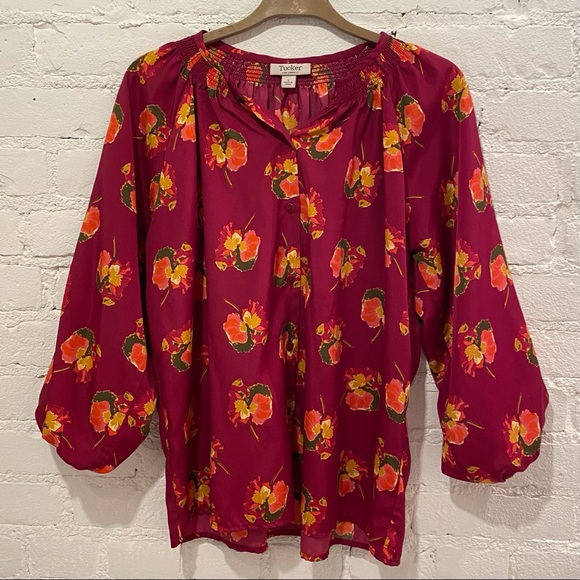 Tucker NYC X Target Classic Floral Blouse S - Picture 4 of 4